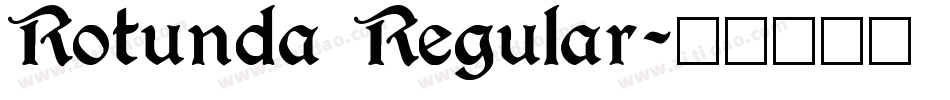 Rotunda Regular字体转换